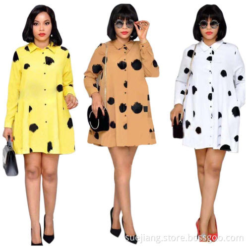 Women Loose Long Blouses Casual Dress